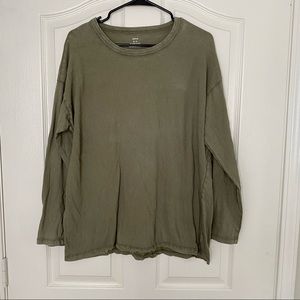 Aerie lounge long sleeve tee green